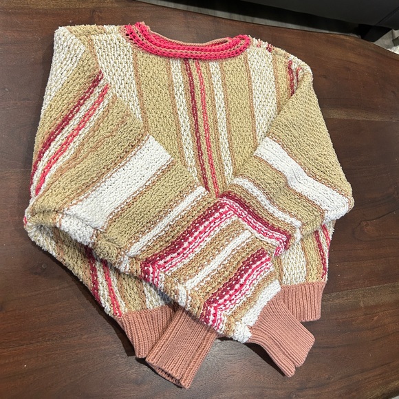 Free People Show Me Love Striped Knit Pullover Sweater : Size M - Picture 4 of 9